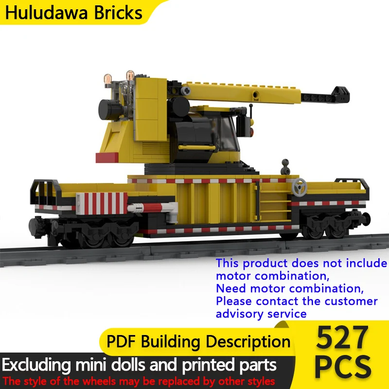 

Модель городской автомобиль MOC, строительные кирпичи, высокоскоростной железнодорожный кран, вагон, модульная технология, детские праздничные подарки, сборные игрушки, костюм