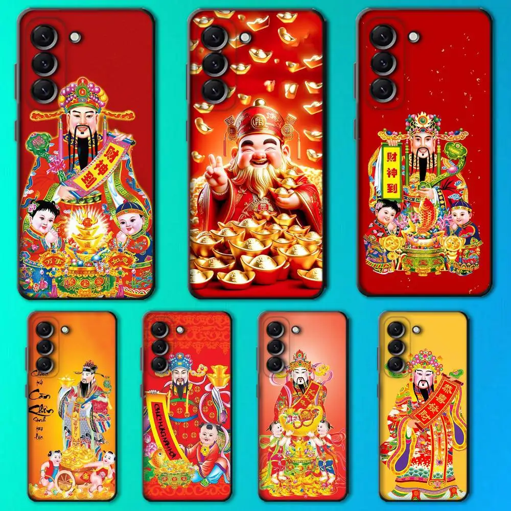 

God of Wealth money rich Phone Case For Samsung Galaxy A13,A21s,A22,A31,A32,A52,A53,A71,A80,Soft Black Shell