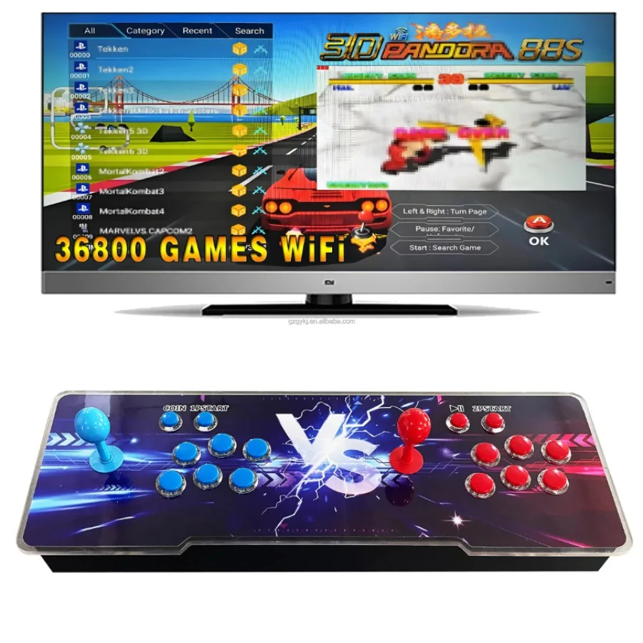 2026 New Pandora 36800 in 1 3D game box retro arcade high-resolution video game consolas for home arcade plug and play