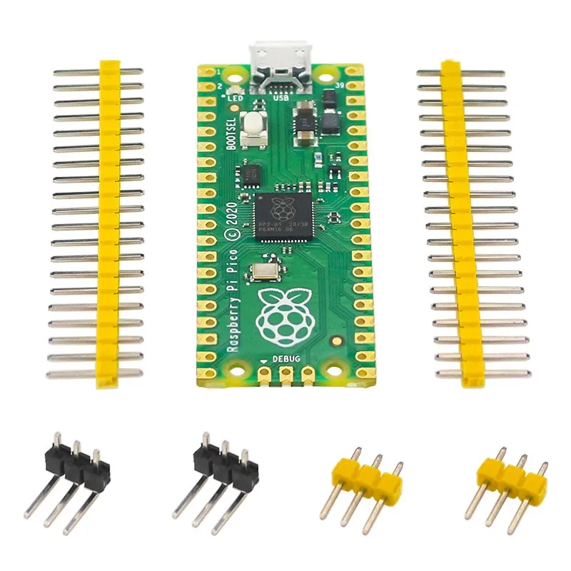 Official Raspberry Pi Pico  RP2040 Microcontroller Chip Low Power Optional Pre Soldered GPIO Header Power USB Cable Pico