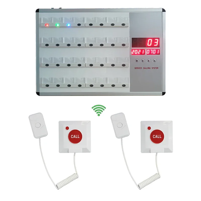

Hospital Nurse Call System Patient Doctor Call Buzzer System Elderly Care Products Alarm System 1 Display Panel Board 32 Bell