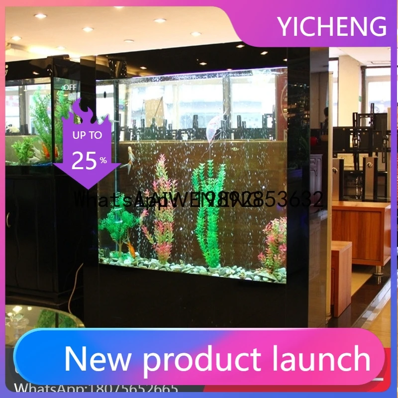 

screen fish tank aquarium, double-sided filter water-free ecological fish tank