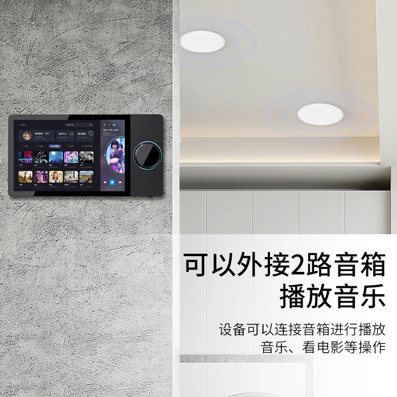 Home background music host controller Tuya smart home system control screen set lighting control