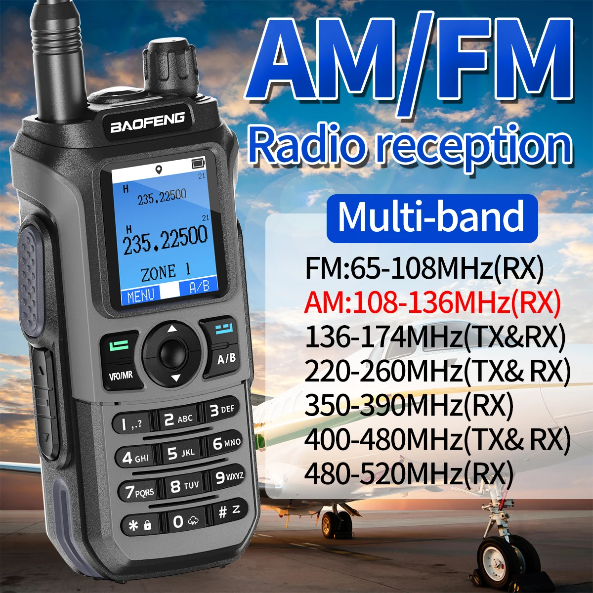 Baofeng UV-21 GPS Walkie Talkie Air Band Wireless Copy Frequency 999CH Long Range NOAA High Power Ham Radio bidirezionale per il campeggio