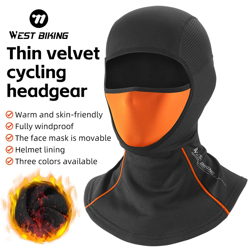 WEST BIKING Winter Fleece Hat Full Face Outdoor Cycling Mask Multicolor Motorcycle Snowboard Hiking Balaclava Thermal Sport Gear