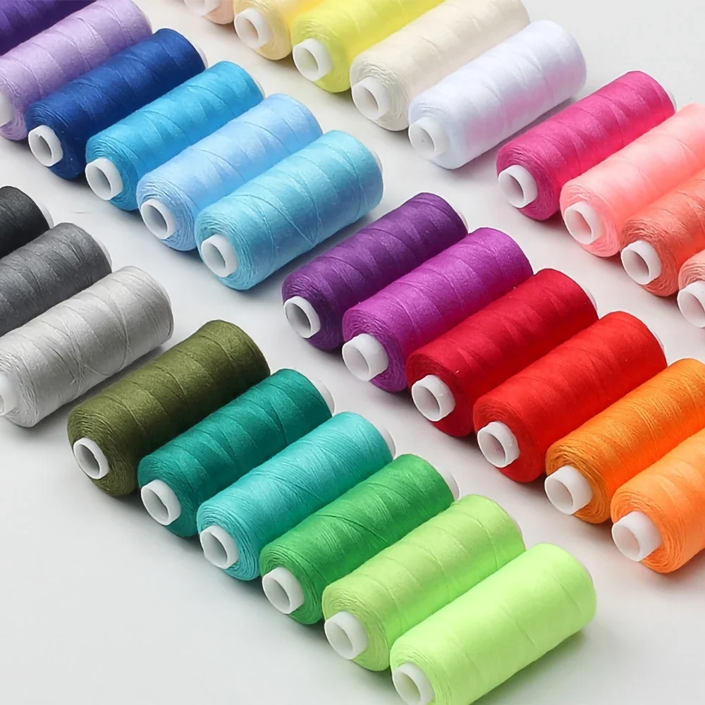 6/36 Stück Polyester-Nähgarn in verschiedenen Farben – vielseitig einsetzbar für Stickereien, DIY-Kleidung & Handarbeiten, lebendig & langlebig