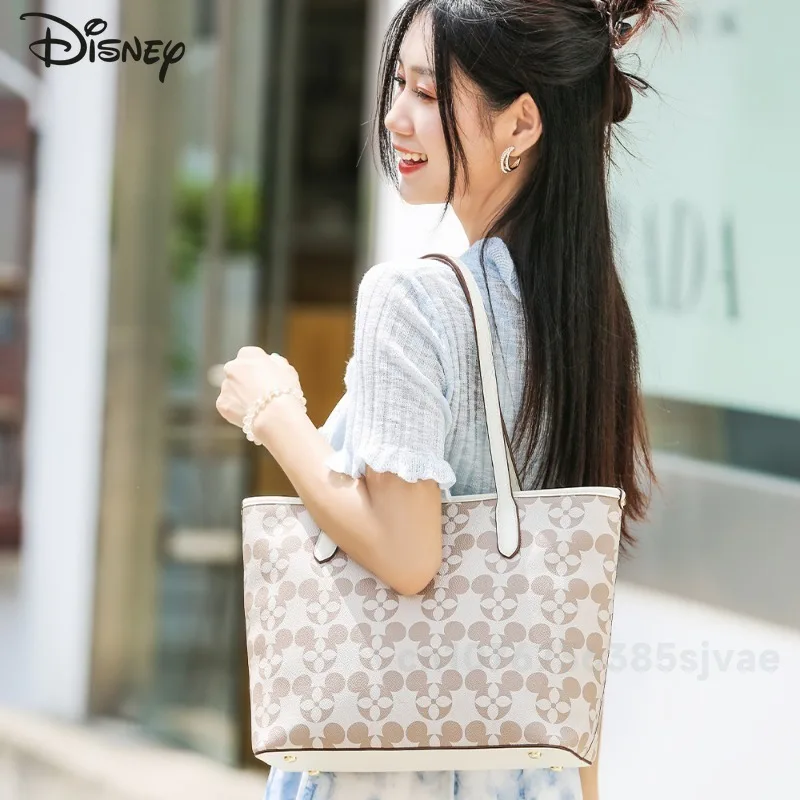 Mickey Original New Women's Handbag Fashion High Quality Women's Shoulder Bag Cartoon Large Capacity Women's Commuting Tote Bag