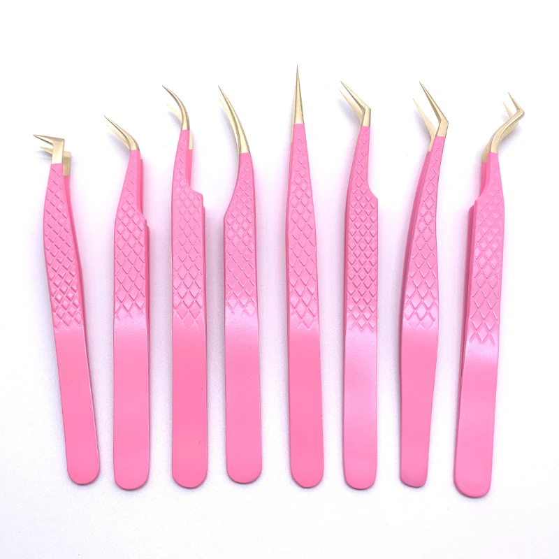 

High Precision Tweezer Own logo Lash Extension Tweezers Stainless Steel Superhard Eyelash Tweezers Anti-Static Tweezers