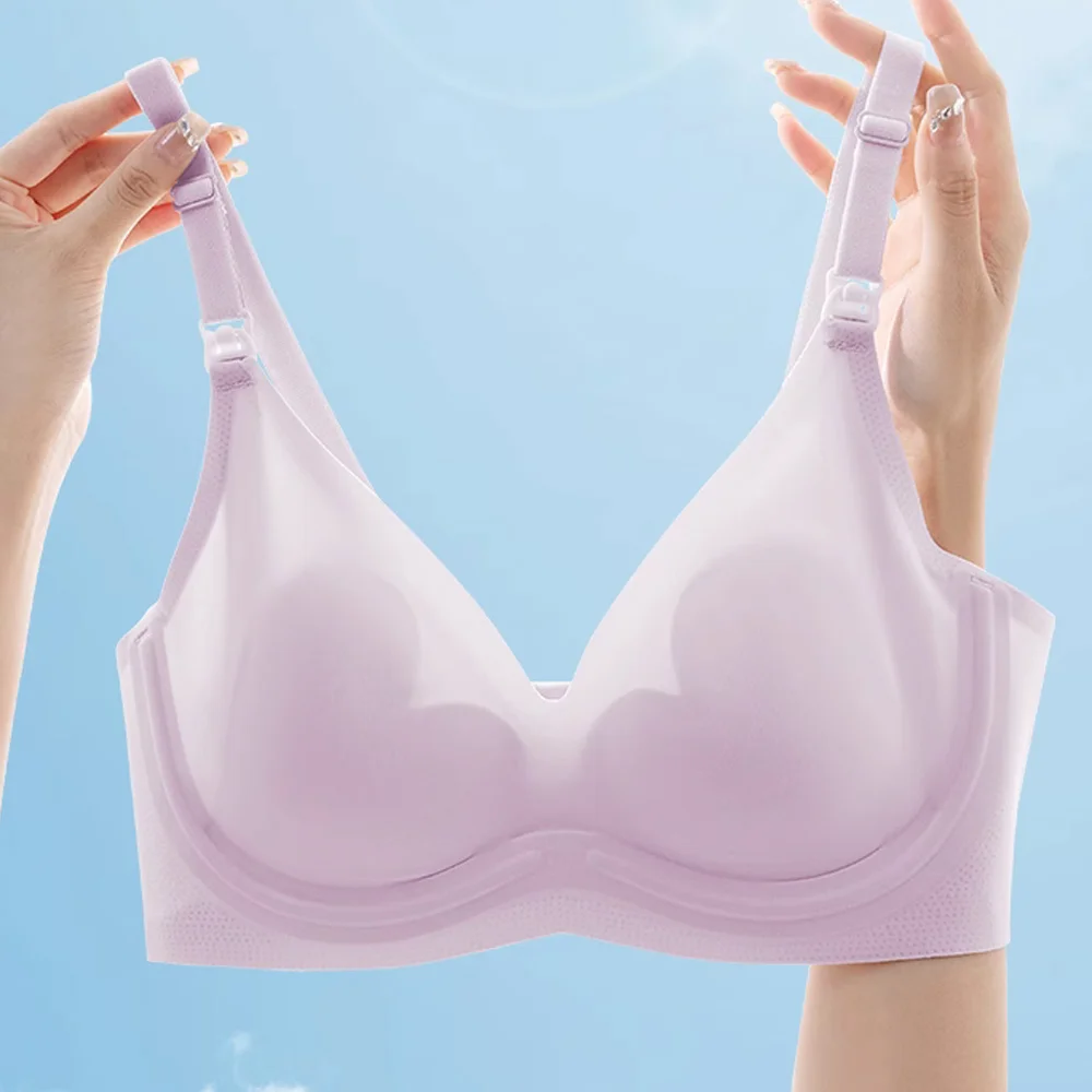 Sutiã de enfermagem sem fio para mulheres grávidas, bralette respirável, amamentação confortável, roupas de maternidade, tamanho múltiplo, moda