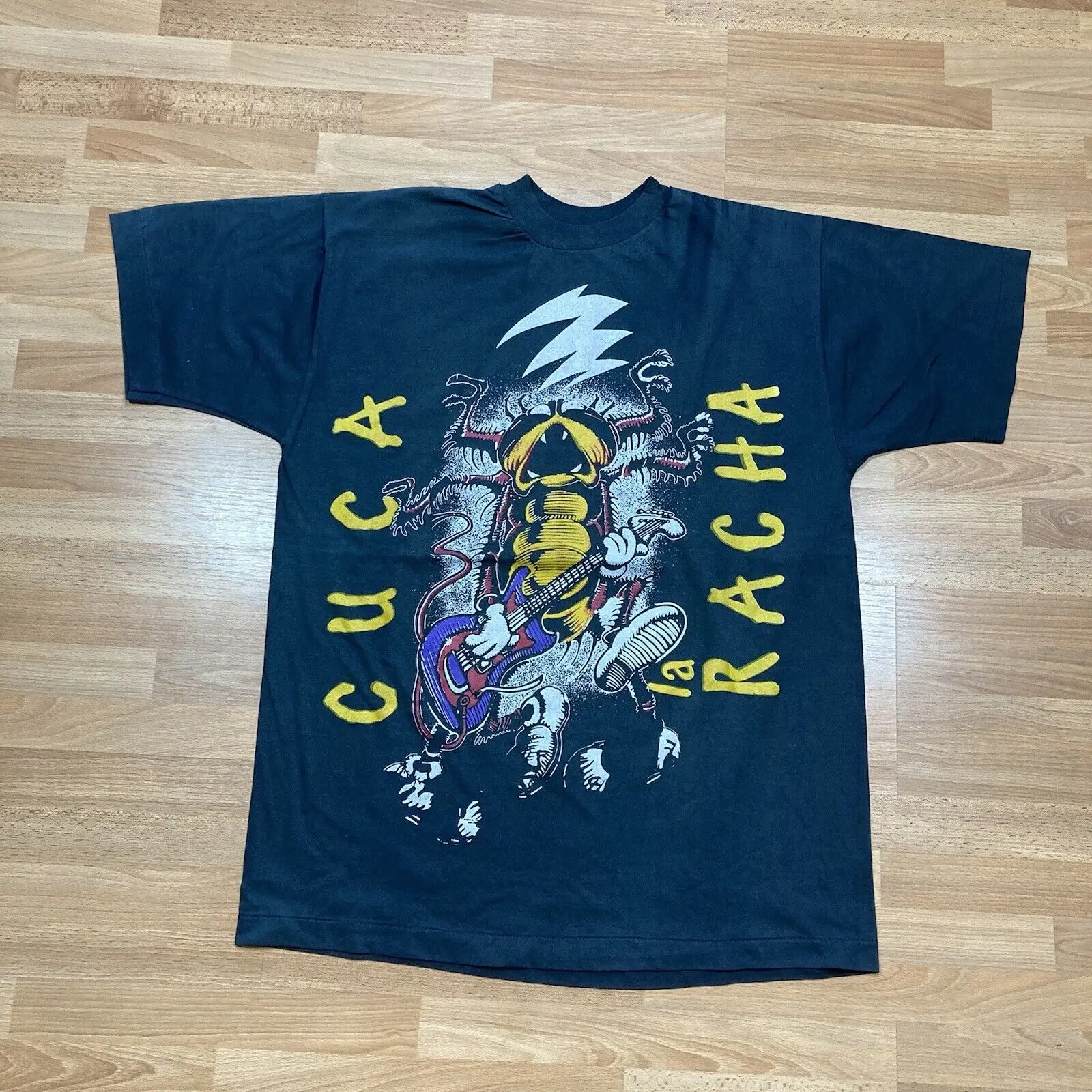 Cuca La Racha Shirt XL Vintage 90s Mexican Parking Boot Spanish Rock Band Tee