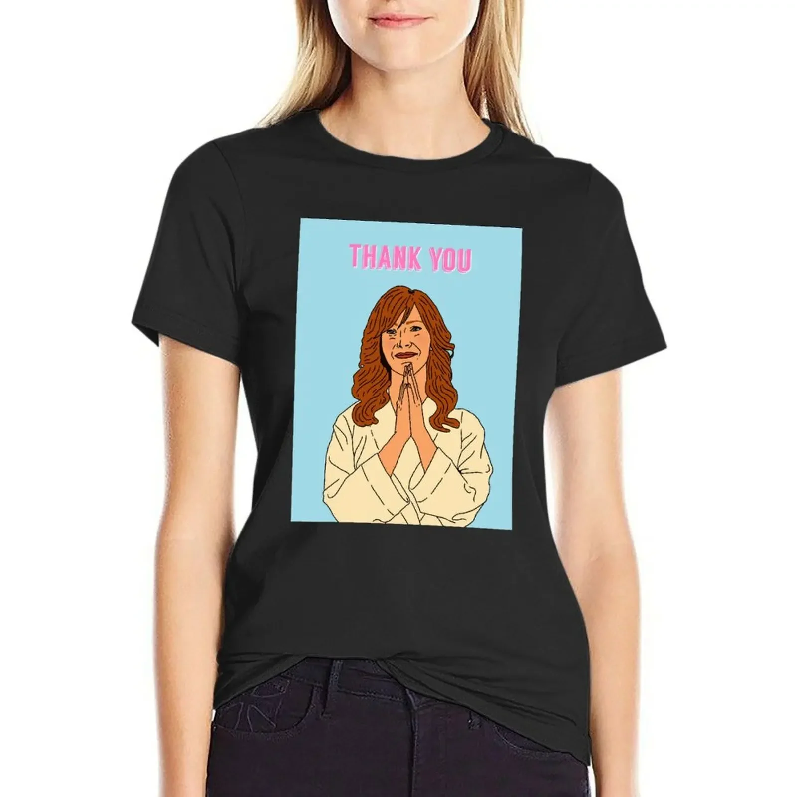 

Valerie Cherish - The Comeback - Thank You T-Shirt summer tops blacks quick-drying graphic t-shirts for Women