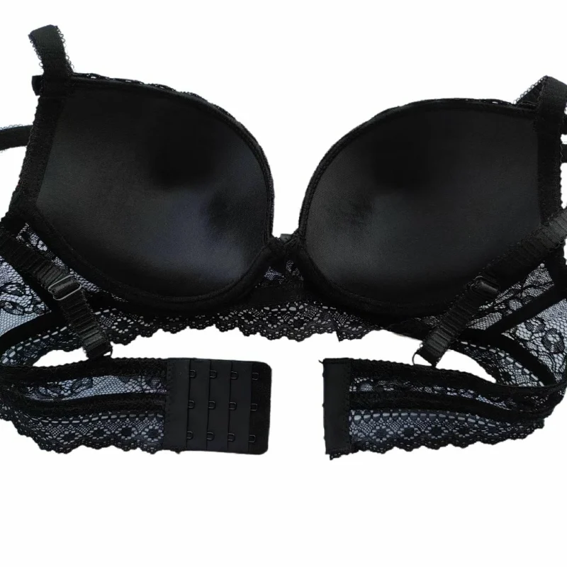 America and Europe Style Sexy Lace Bra Set Push Up Lingerie Femme Bow Fox Gathered Wide Straps