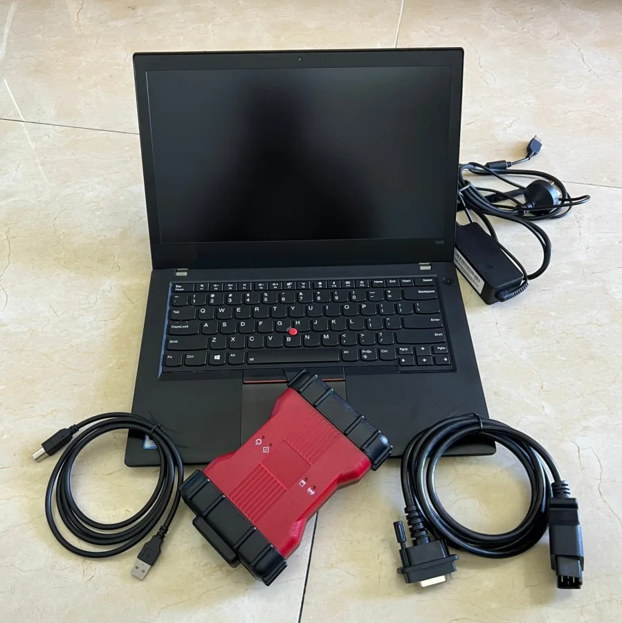 أداة تشخيص PRO FULL CHIP VCM2 IDS V129 VCM II كابلات كاملة مع برامج الكمبيوتر المحمول t470 I5 16G المثبتة