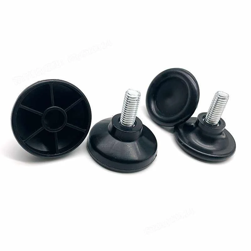 4-50 Uds PP plástico ajustable pies almohadilla tornillo M6 M8 M10 mesa silla nivelación negra almohadilla de pie muebles pierna protección antigolpes