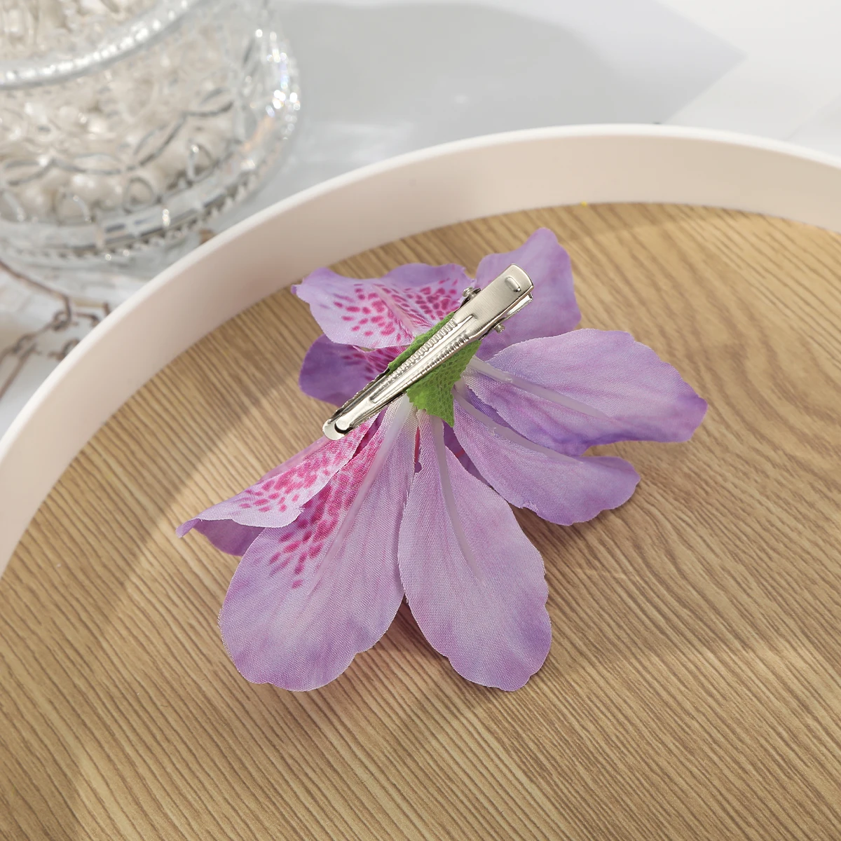 Seaside Hawaii Hairpin Large Bohemia Side Clips For Women Wedding Simulated Canna Hairpin Rose Red Bride Festival Hair Clip Gift