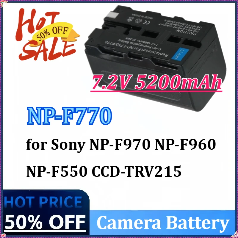 

New 7.2V 5200mAh NP-F770 NP Camera Battery for Sony NP-F970 NP-F960 F750 NP-F730 NP-F550 CCD-TRV215 CCD-TR917 CCD-RV100