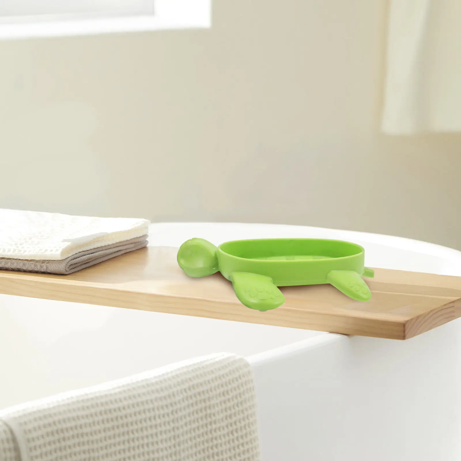 Turtle Design Soap Holder Cute Cartoon Bathroom Soap Dish Drainage Feature Compact Portable for Sink Countertop Shower Travel