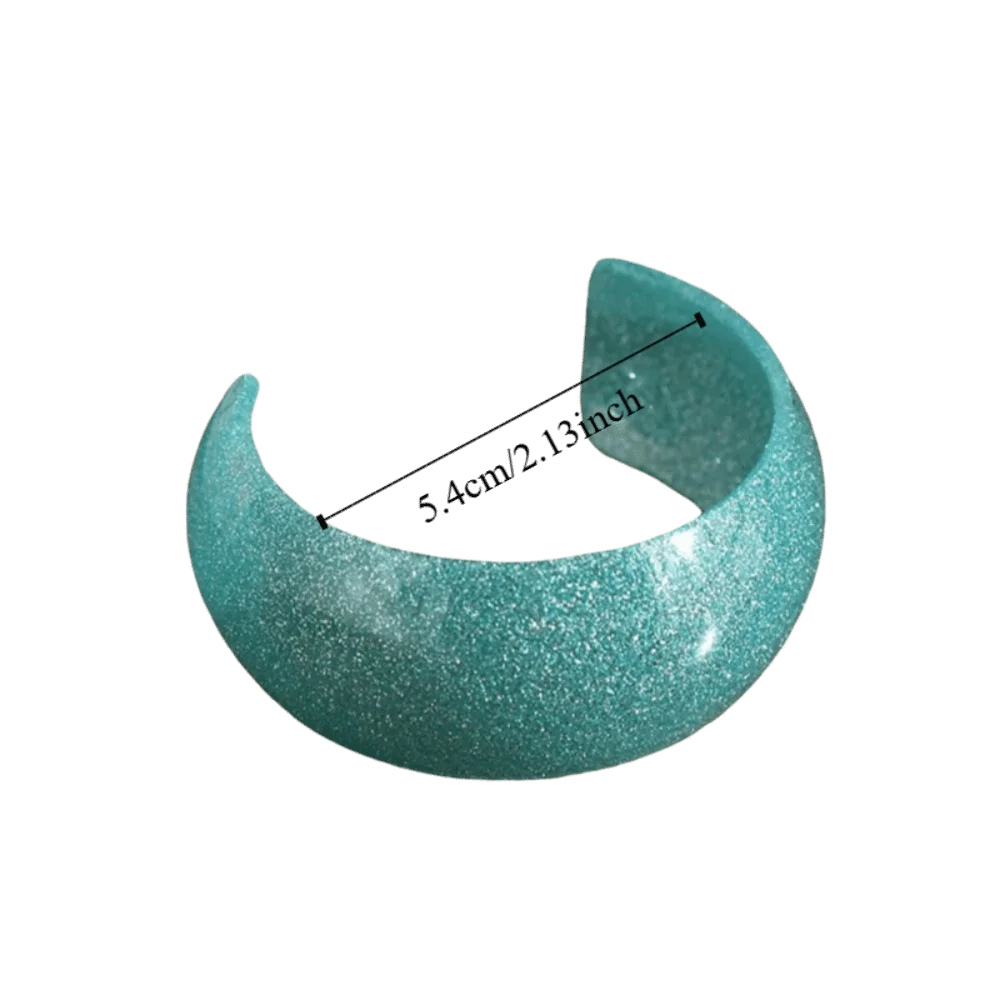 تصميم الأقلية بريق الاكريليك الإسورة الرجعية خمر هلام اللون واسعة سوار مبالغ فيه مفتوحة هندسية غير النظامية الإسورة يوميا #5