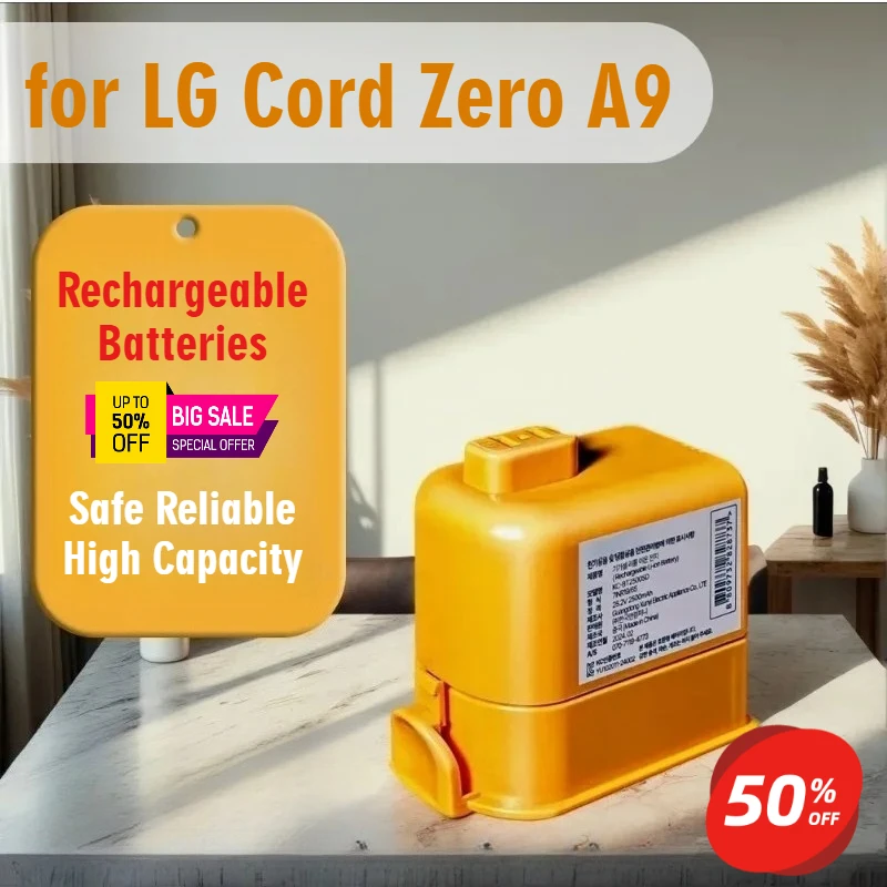 

Upgraded Battery for LG CordZero A9K Pro/A9PETNBED - 25.55V Enhanced Version, 30% Longer Cycle Life