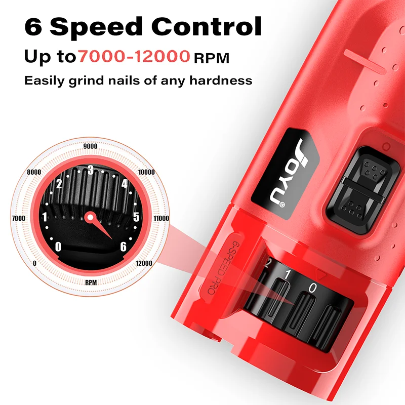 Dog Nail Grinder Dustproof with 2 LED Light - Super Quiet Powerful 6-Speed Nail Trimmer File for Small Medium Large Dogs & Cats