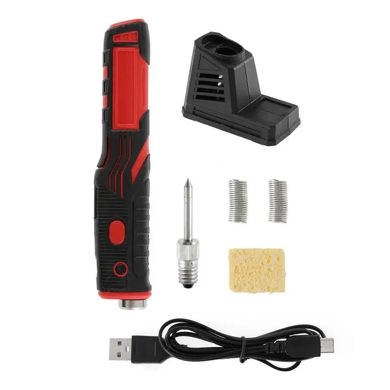 480 ℃ saldatore senza fili ferro portatile con Set di luci a LED batteria al litio Kit di saldatura USB ricaricabile