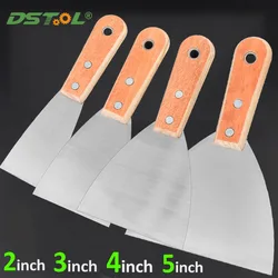 Putty Knife Wood Handle Iron Blade Drywall Plastering Scraper Shovel Construction Tool 2/3/4/5Inch Cleaning Scraper Blade Shovel