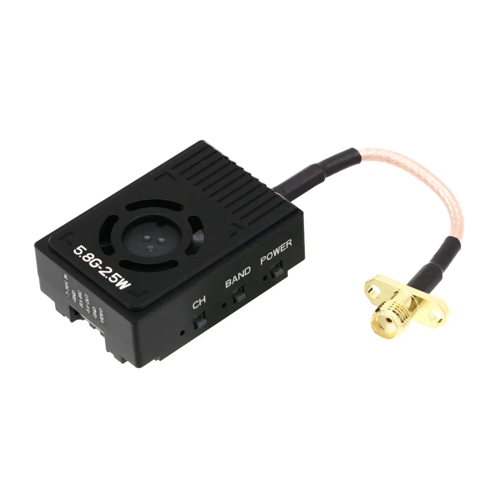 

FPV Transmitter 5.8G 2.5W 48CH 25mW/400mW/800mW/1600mW/2500mW/Pit Racing Drone Video Transmitter MMCX IRC