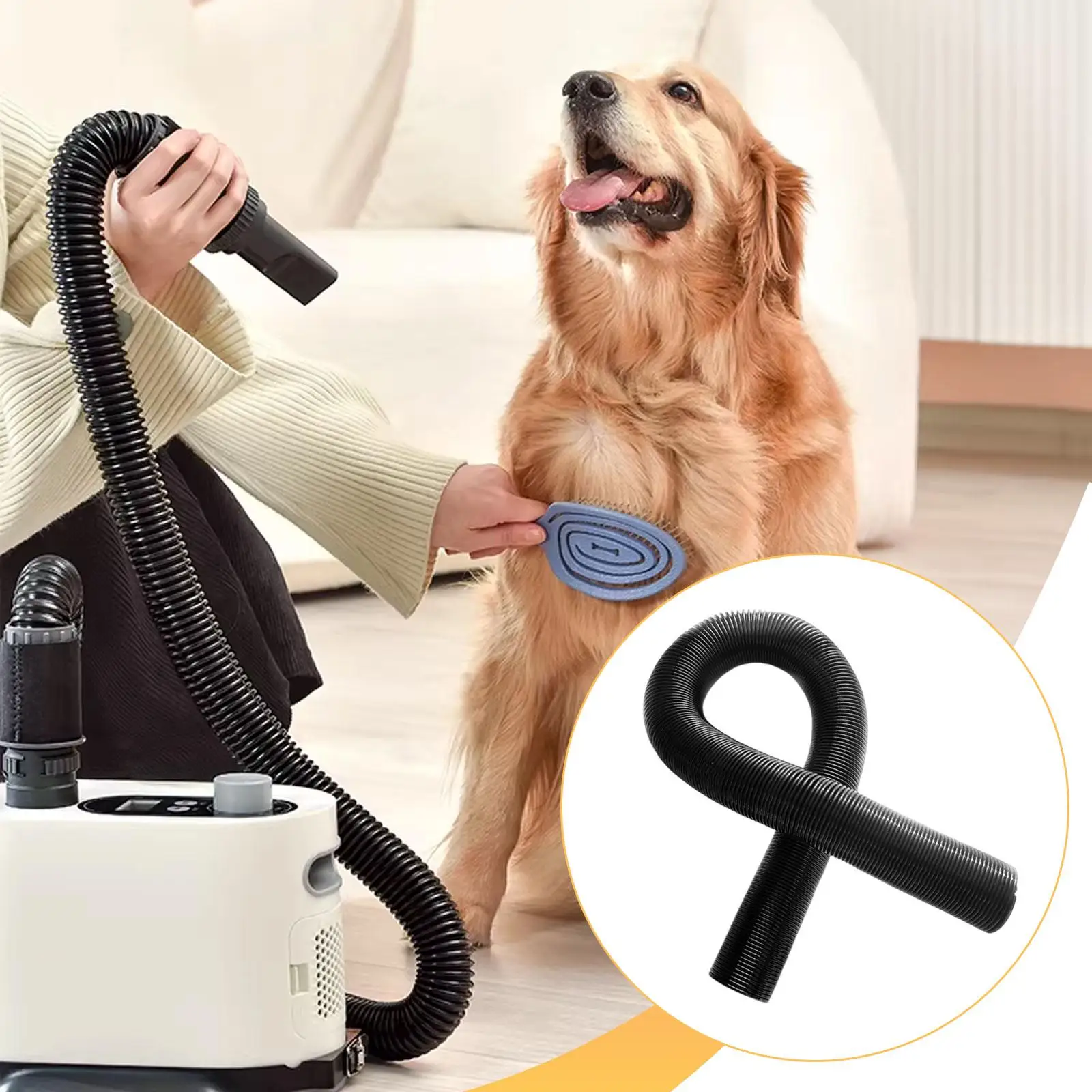 Dog Grooming Dryer Hose Flexible PVC Accessory High Temperature Resistant for Pet Drying Machine Use