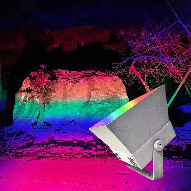 Reflector de paisaje de exterior de 50w, luz colorida para árbol, luz de discoteca Rgb para jardín, foco de árbol de arcoíris para iluminación de área escénica de parque