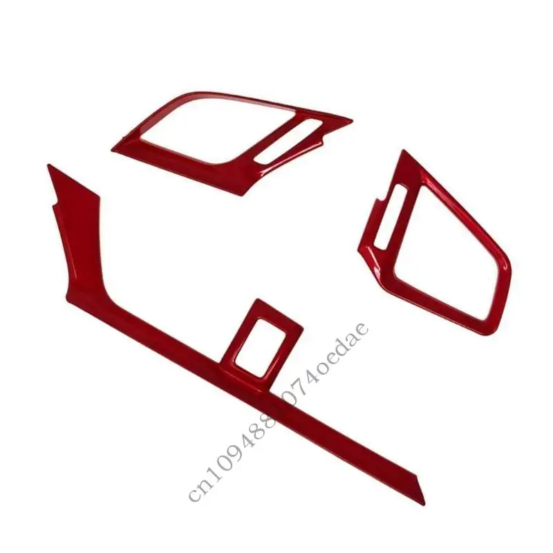 

0XXC Car Carbon Texture Center Consoles Air Condition Vent Outlet Cover Protective Trim for 10th Gens 2016-2020