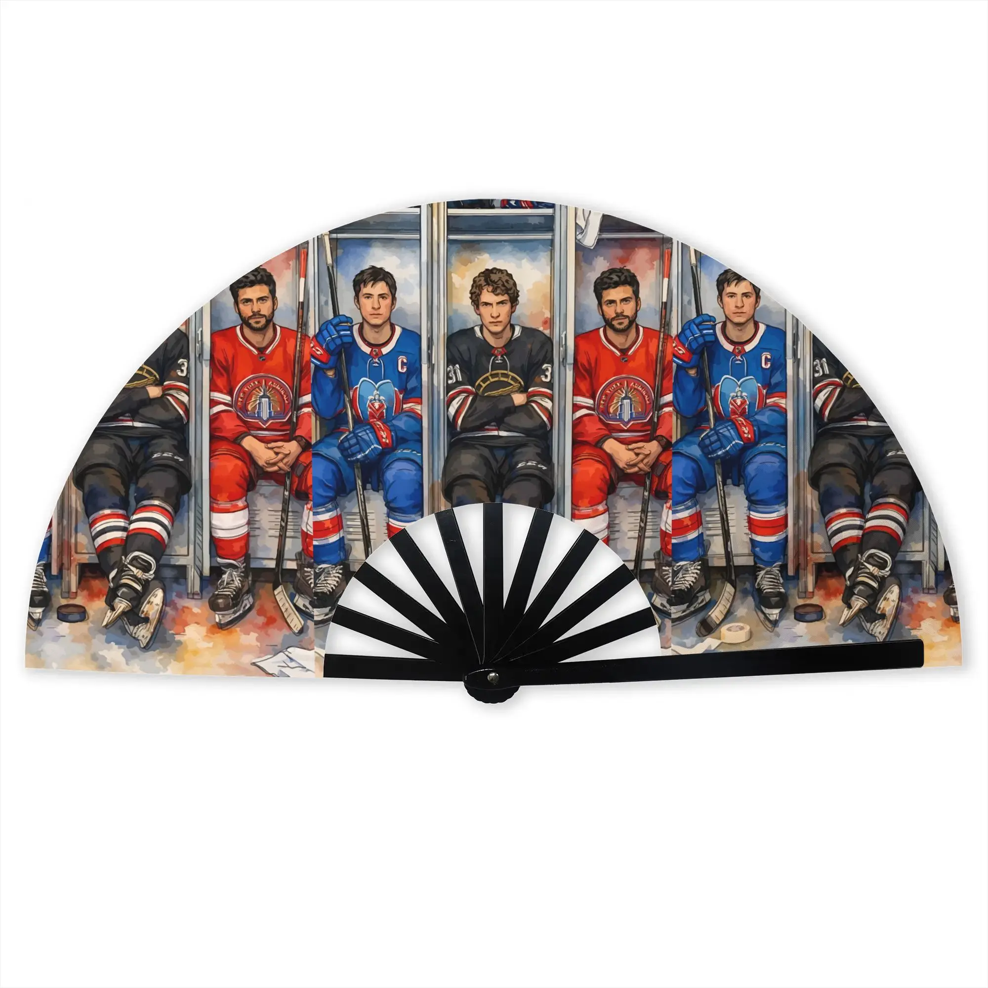 Складной веер Heated R-Rivalryes с индивидуальным дизайном, 81x24 см, из полиэстеровой ткани, забавный летний аксессуар, декоративный веер
