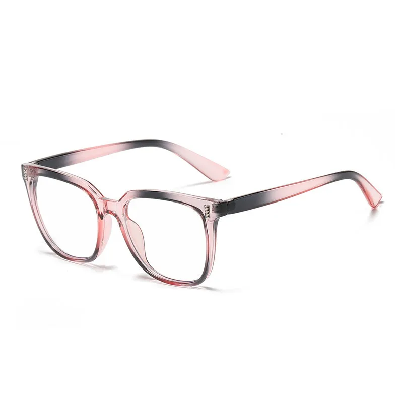 Fashion Computer Glasses for Woemn Vintage Street Photo Square Large Frame Myopia Eyewear Gradient Anti-blue Light Glasses