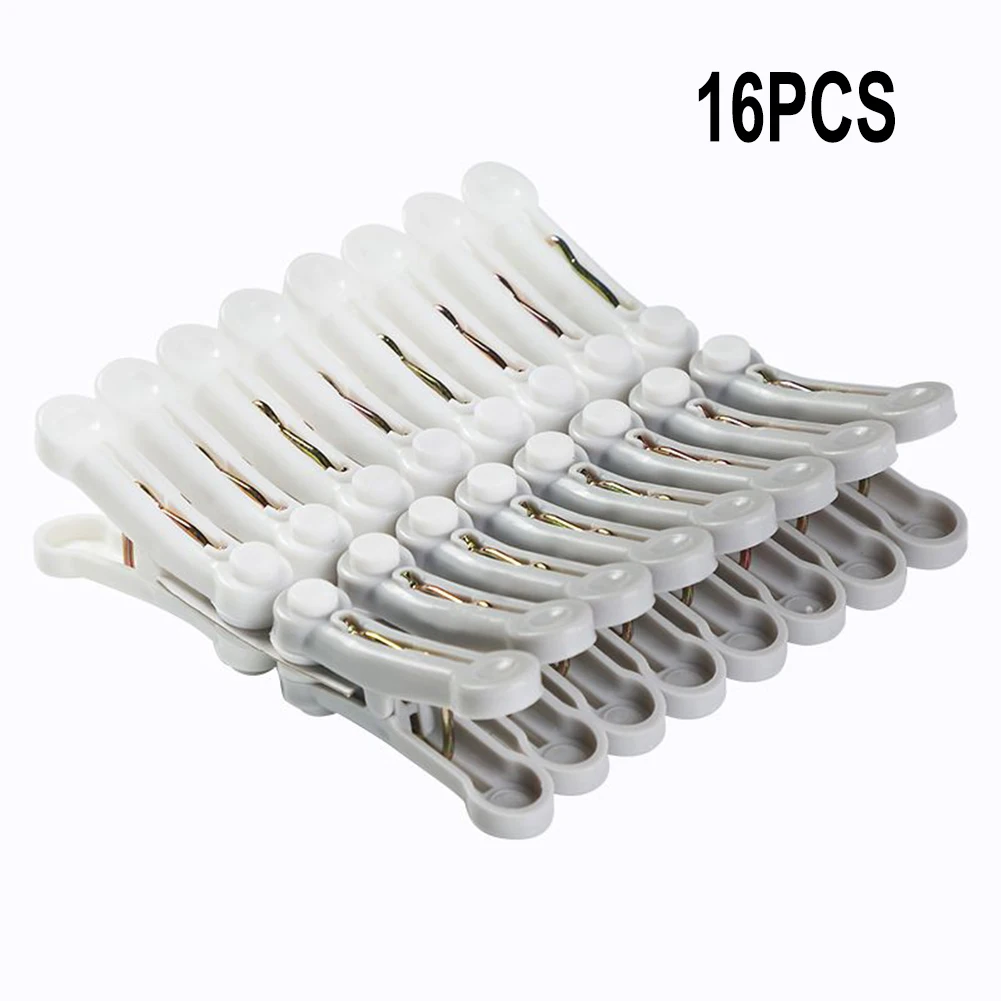 Environmentally Friendly Clothespins for Non Marking Drying Soft Rubber Clips for Windproof and Safe Clothes Hanging (Set of 16)