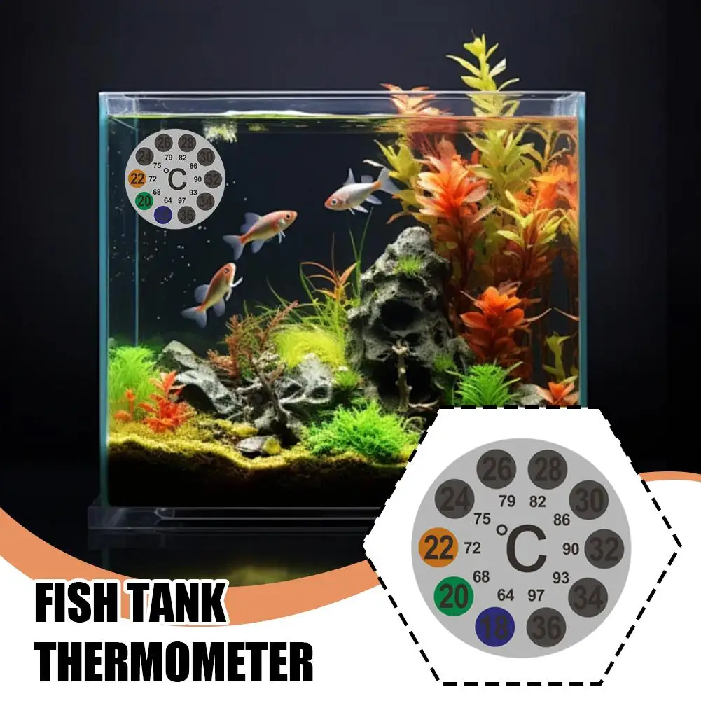 Aquarium Thermometer Sticker Fish Temperature Adhesive Tools Measurement Meter Strip Sensor Temperature Temperature X1s9