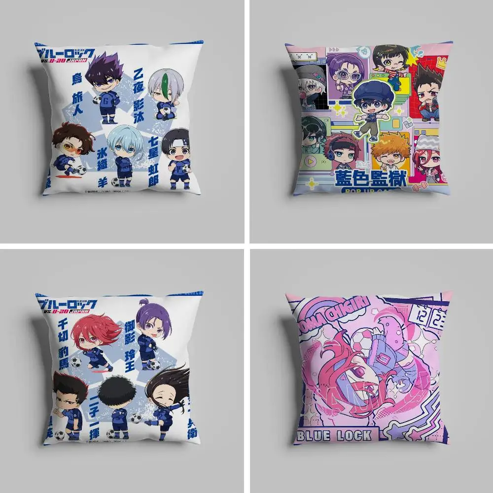 

B-Blue Lock Cute Pillow Case Pillowcase For Car Pillows 60x60 Cushions Luxury Double Sided Cover Home And Decoration Sofa 30x3