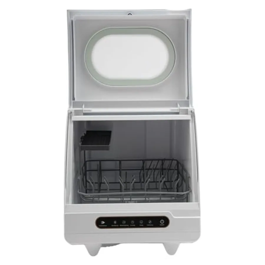 เครื่องล้างจานแบบตั้งโต๊ะ 1200 วัตต์ พร้อมโปรแกรมล้างจานอัตโนมัติ 5 โปรแกรม หน้าจอแสดงผล ระบบระบายน้ำแบบยกน้ำได้ พกพาสะดวก