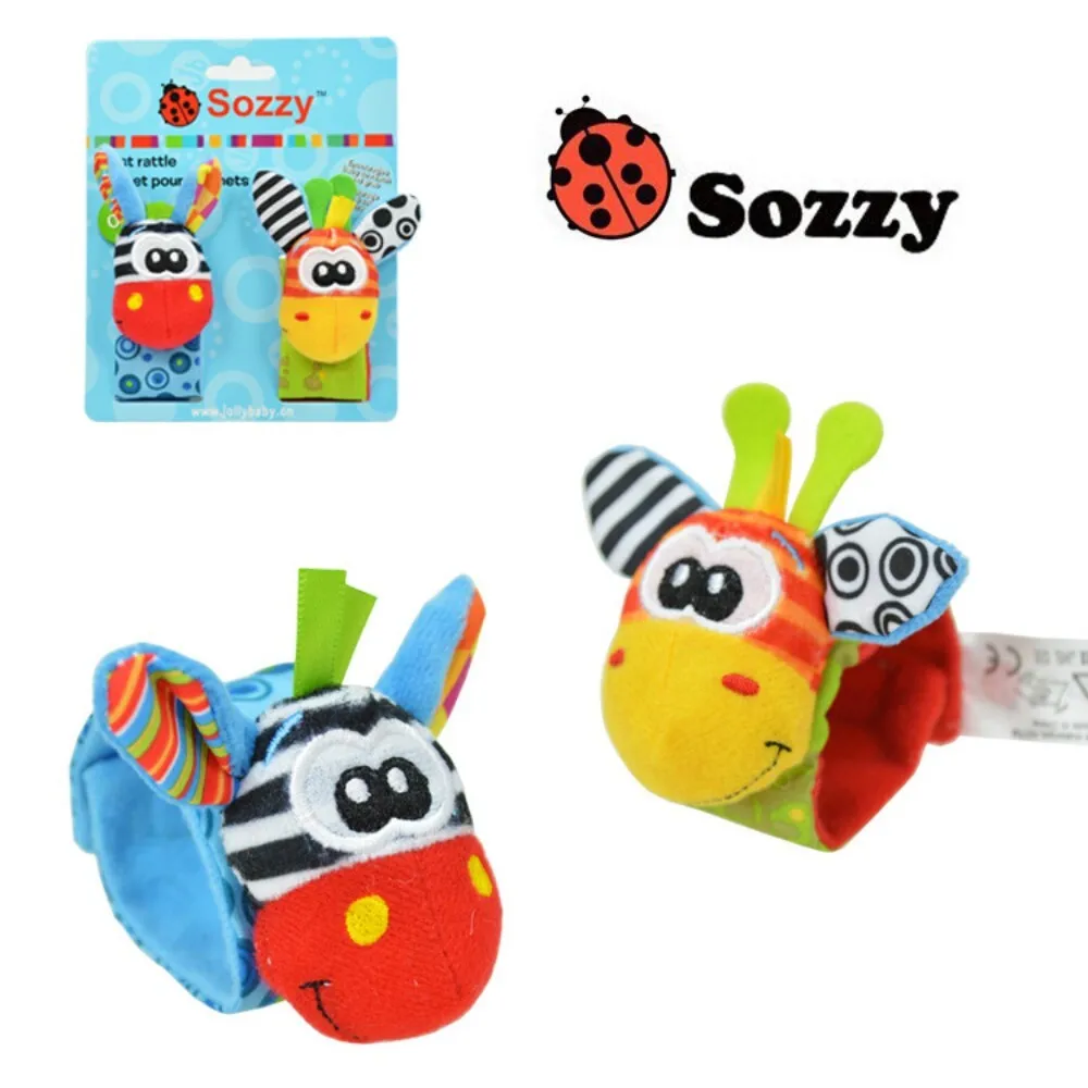 

Soft Plush Baby Animal Rattle Socks with Wrist Watch for Newborn Infants Toddlers Gift Stroller Car Seat Accessory Playtime Fun