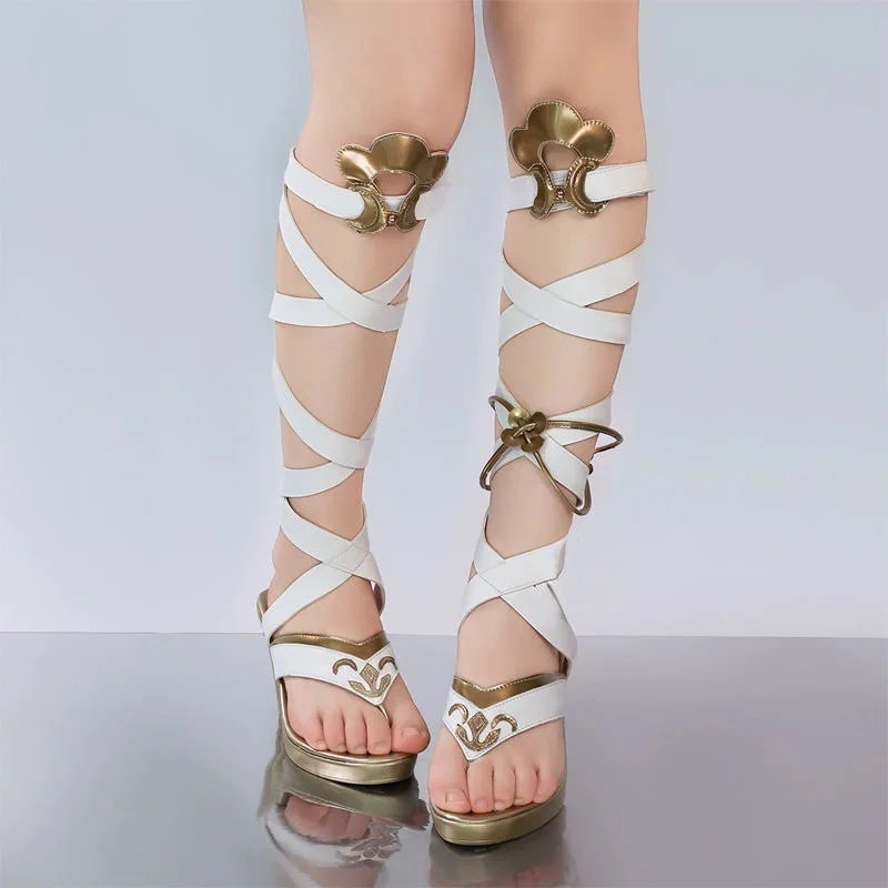 أحذية Wuthering Waves Iuno التأثيرية للعبة أنيمي Helektra إكسسوارات دعائم أزياء الهالوين للرجال والنساء #2