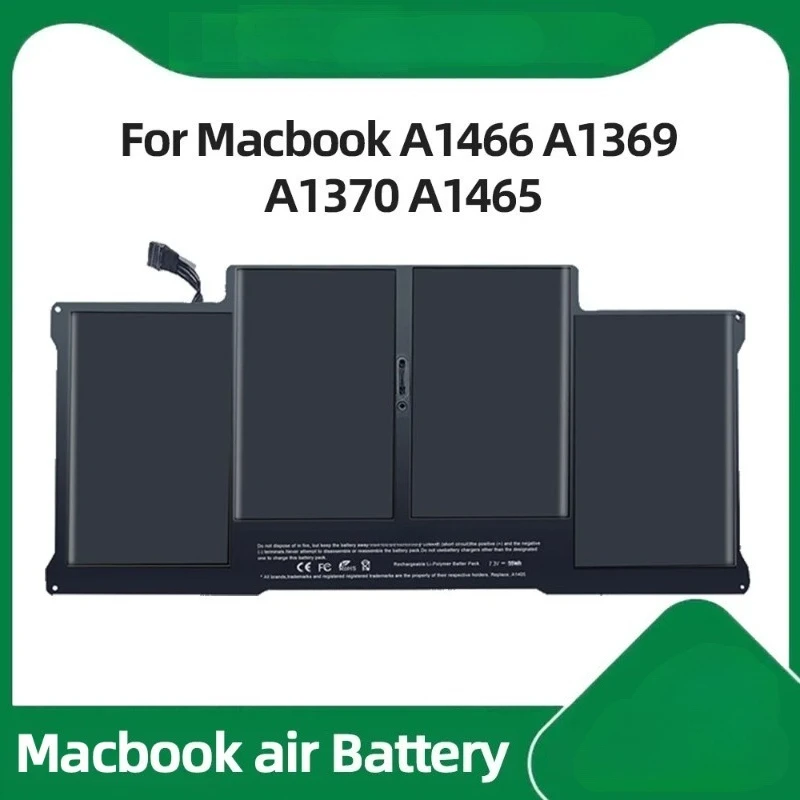 7200mAh 7.6V Laptop Battery For MacBook Air 13 Inch A1369 A1465 A1466 with Overcharge Protection