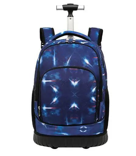 18 inch School Trolley backpack With wheels Trolley backpacks bags for middle school teenagers Children School Rolling backpacks