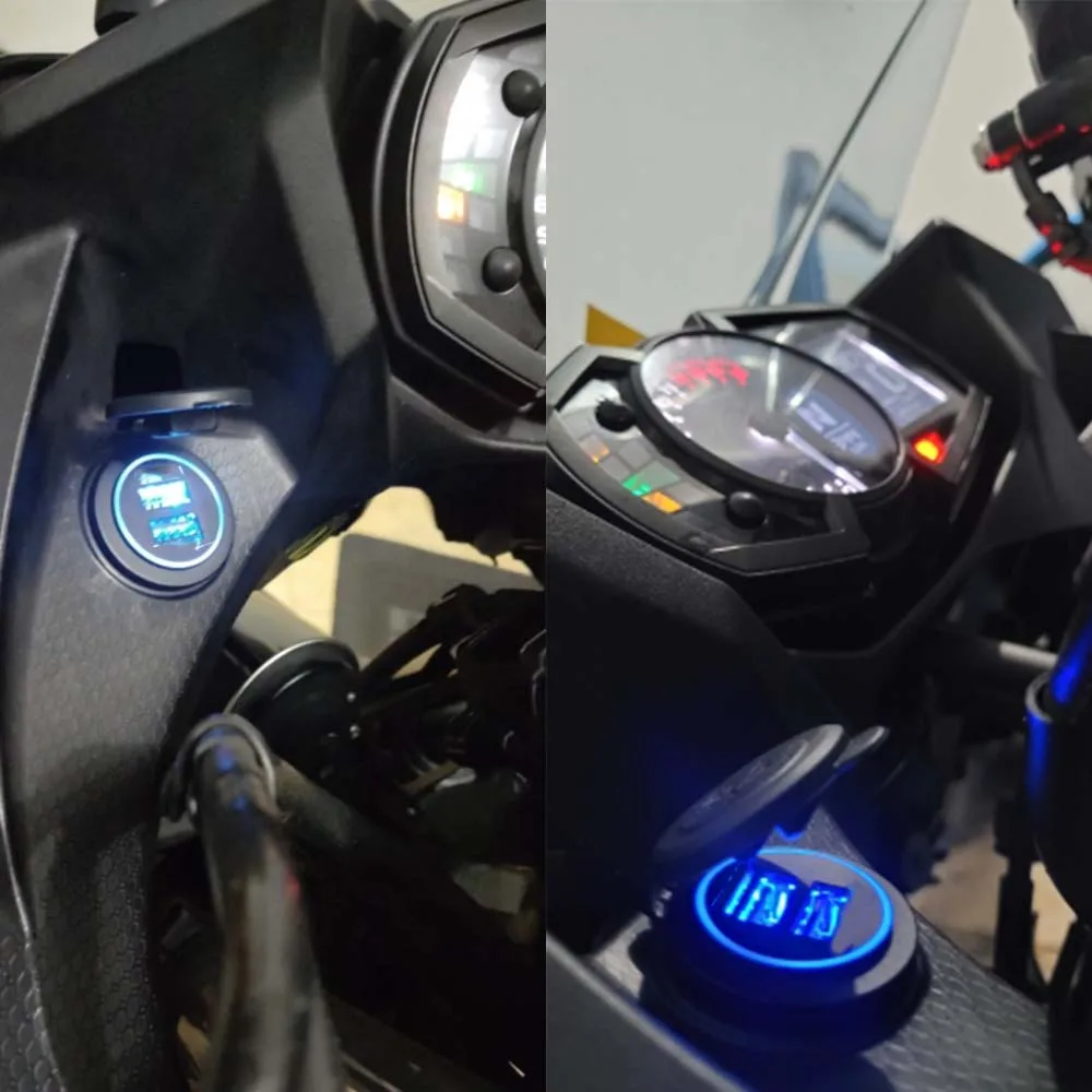 Motorbicikli Bicaj USB töltő vel Lovat vált 12V 22A számára kawasaki versys 650 versys 1000 X300 Nindzsa 400 Nindzsa 650 2019 2020 2021 2022