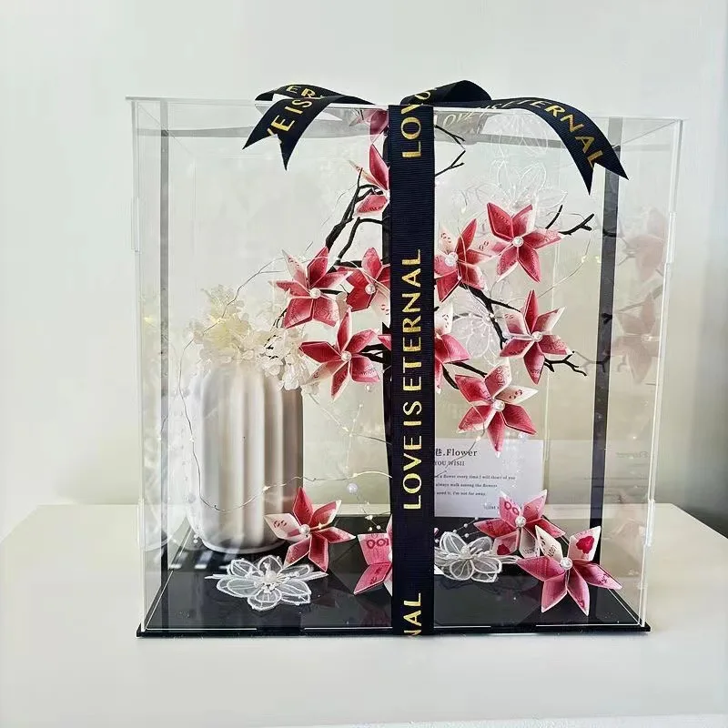 Clear Acrylic Protect Box, Assemble Acrylic Display Cabinets for Action Figures,Gift Storage Box,Car Models Display Case