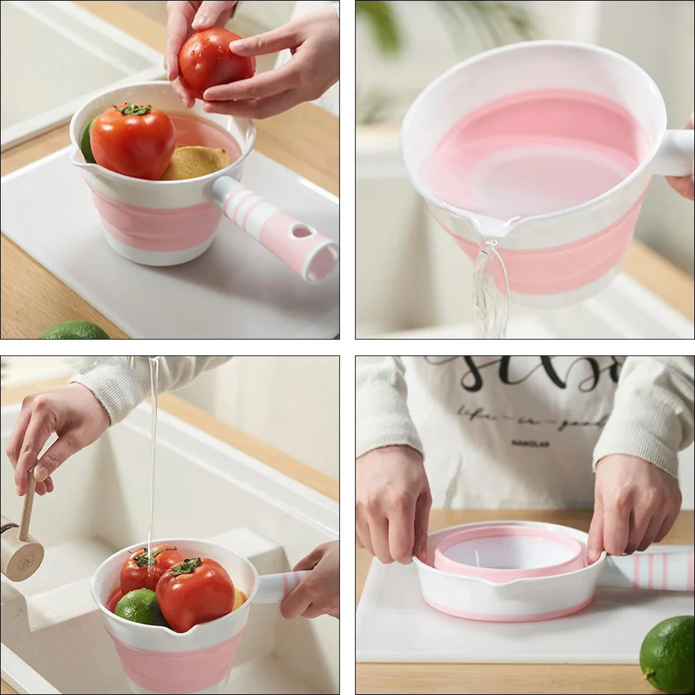 Water Ladle Scoop Bath Collapsible Cup Kitchen Dipper Spoon Hair Rinse Washing Shampoo Bathing Portable Folding Foldable Rinser