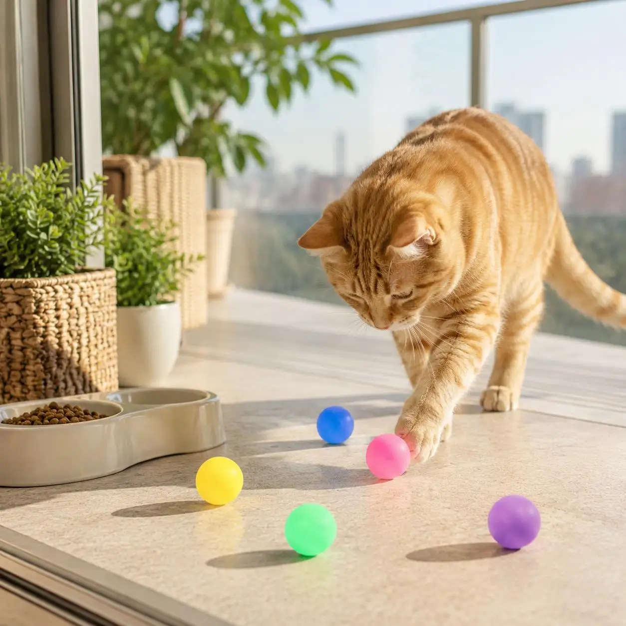 Bulk 25mm Solid Bouncy Balls for Pets – 10/20/100PCS Assorted Color Rubber Toys for Dogs & Cats, Active Play & Exercise TMZ