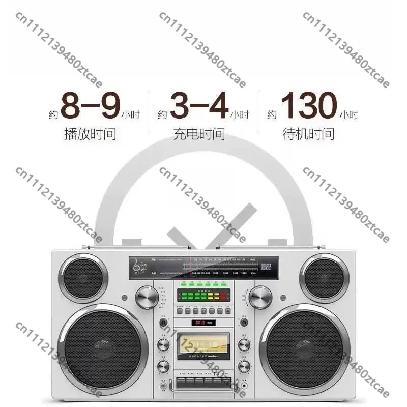 Retro All-in-One CD Cassette Tape Player Radio Speaker Voice Recorder for Elderly