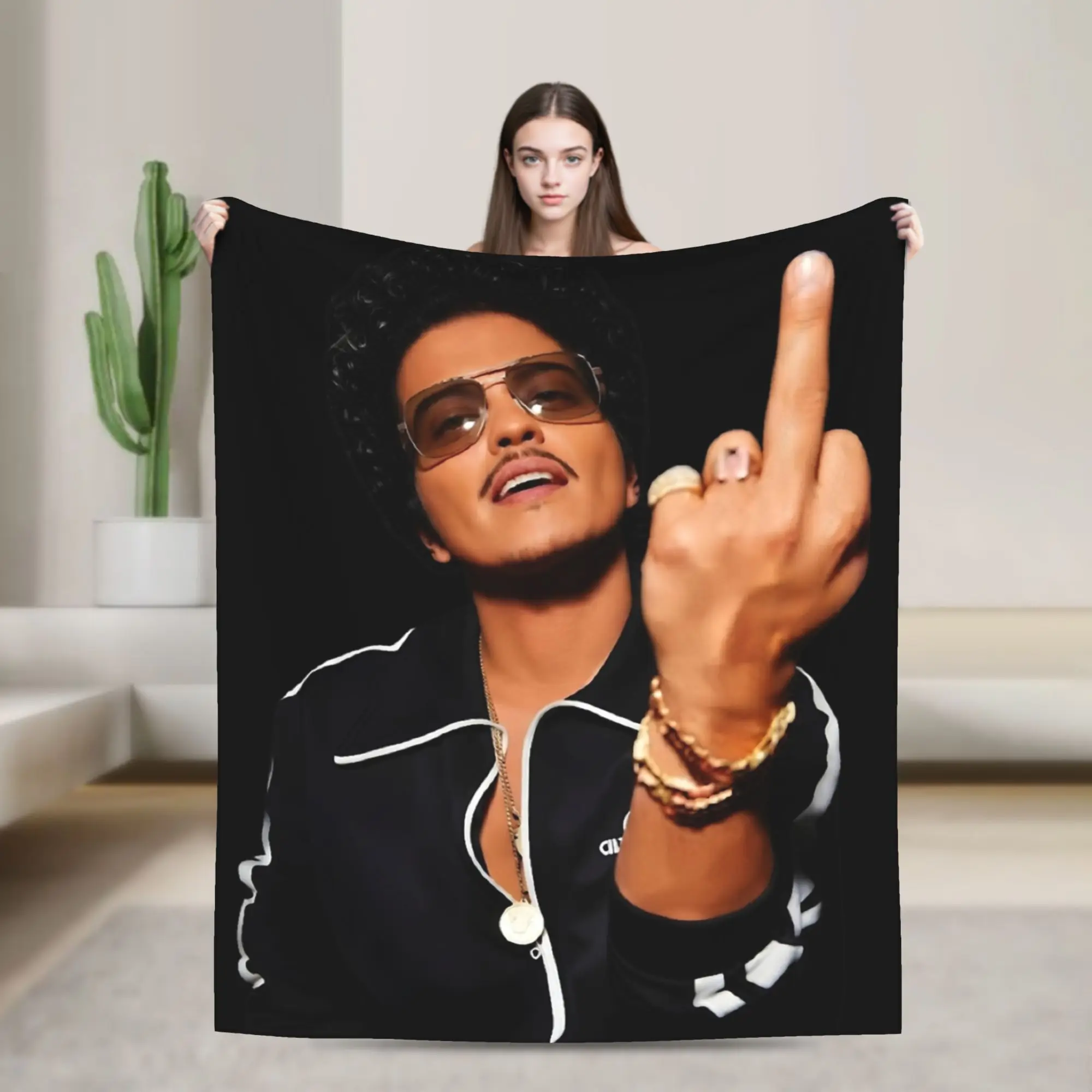 Bruno Mars Romantic Tour 2026 Blanket Ultra Soft  Throw Blankets for Sofa 50x60 Inch Multiple Sizes Bedspreads