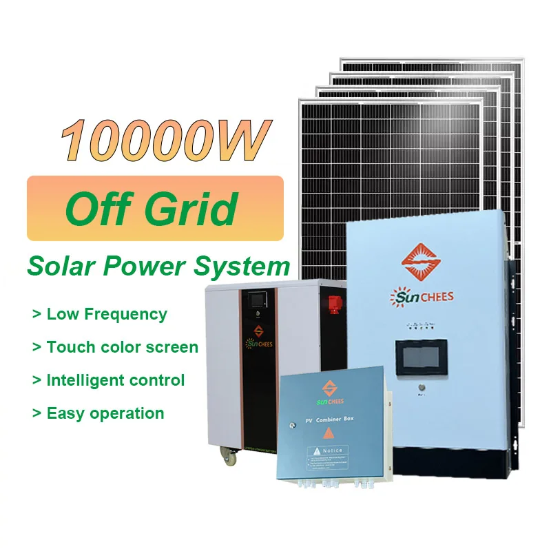 5kw 10kw 15kw 20kw Solar Energy Systems Set with Lithium Batteries Hybrid Completed Solar System for Home