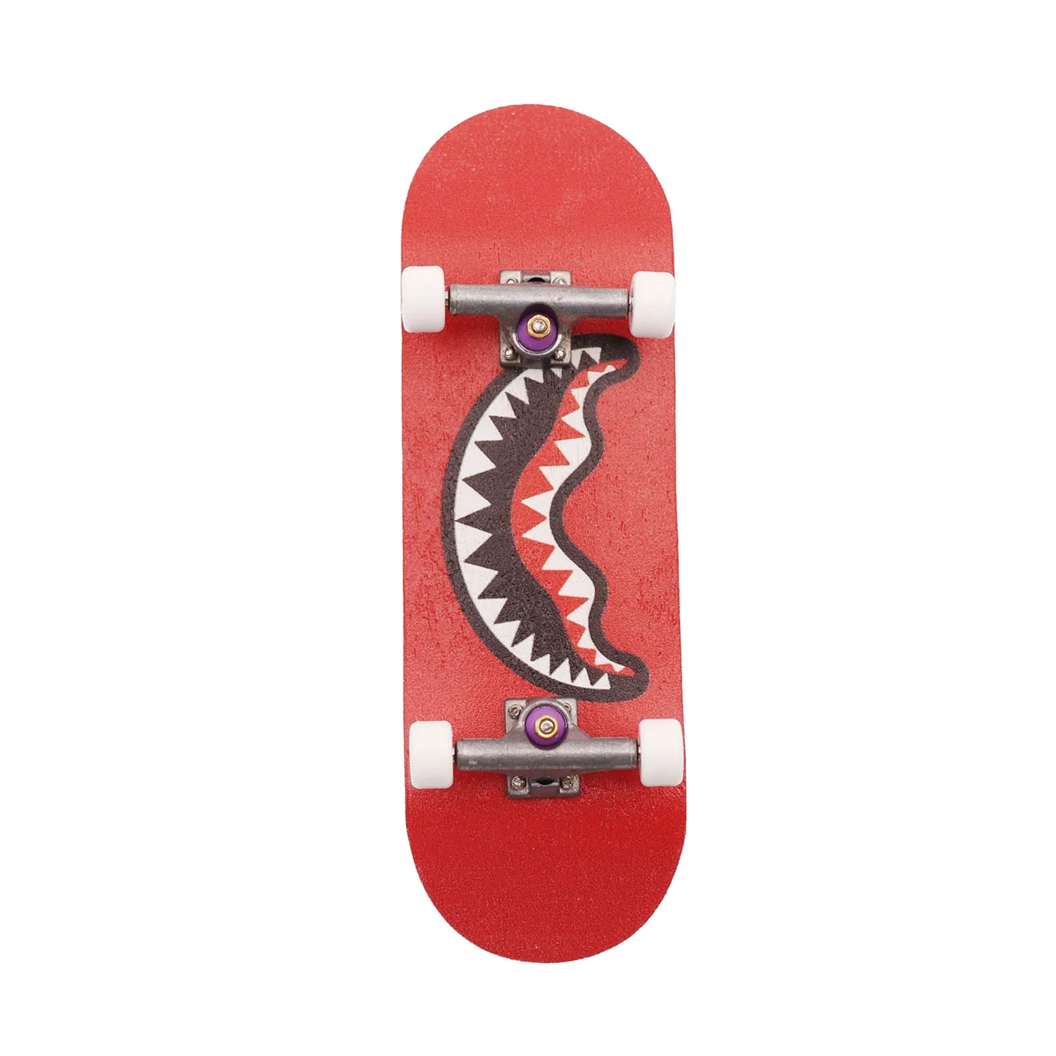 32mm Wooden Fingerboard Set Complete Finger SkateBoard with Alloy Truck Bearing Wheels