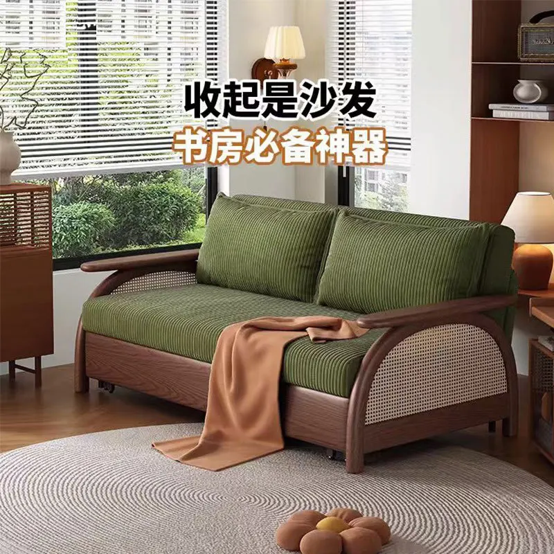 

HYS medieval simple sofa bed folding integrated dual-purpose single living room study multi-functional double new small sofa