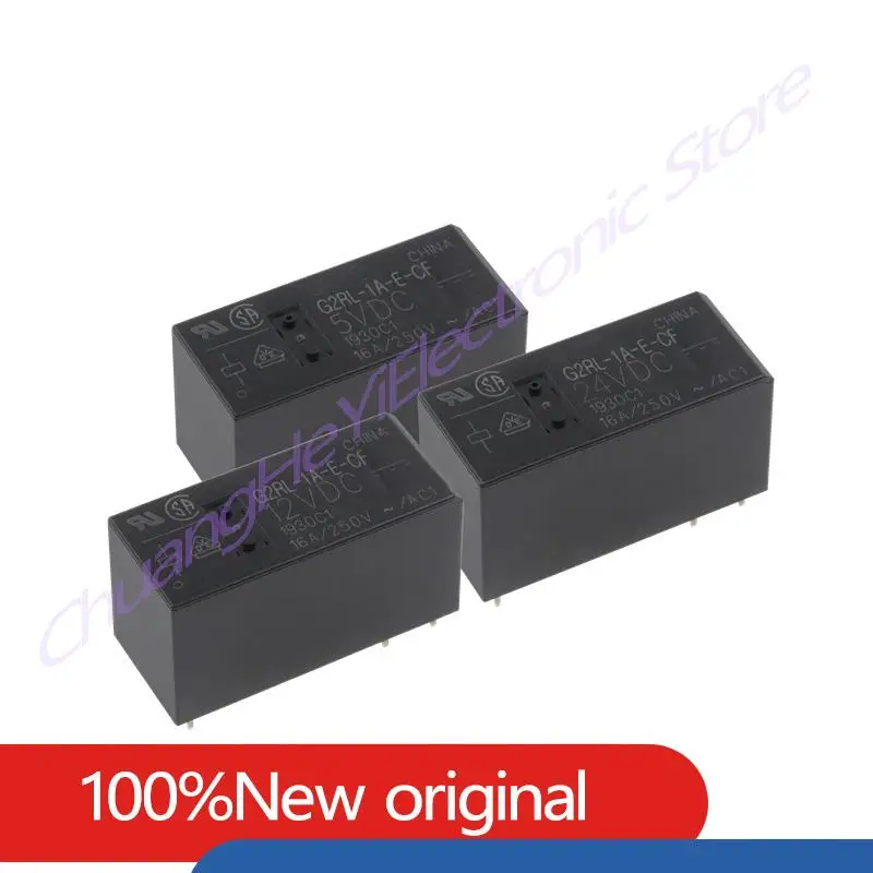 10Pcs/Lot Relay G2RL-1A-E-CF-5VDC G2RL-1A-E-CF-12VDC G2RL-1A-E-CF-24VDC 6Pin 16A 250VAC DC5V 12V 24V